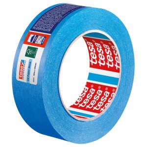 Niebieska taśma maskująca Tesa UV Paper, rolka 50 m x 38 mm.