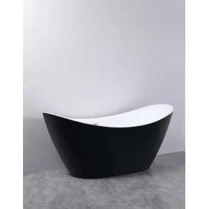 Wanna Malta 170 wolnostojąca czarna złoty 170 x 74