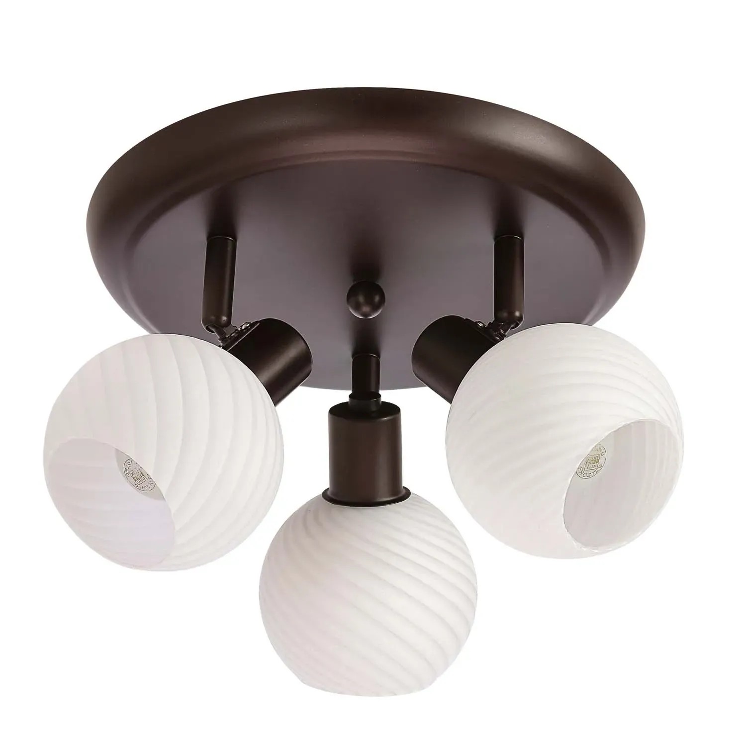 Candellux Lampa sufitowa GRANO 3xE14 40W śr. 35cm czekoladowa+białe klosze