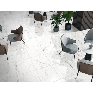 Gres szkliwiony polerowany Vienna Bianco 60 × 60 cm