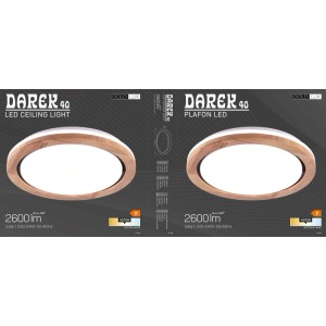 Goldlux Plafon LED DAREK z pilotem 24W 4000K 2600lm IP44 śr. 39cm