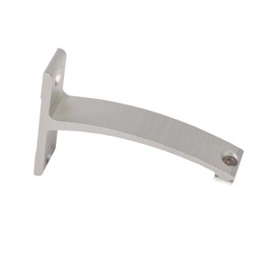 Srebrny metalowy wspornik karnisza t.b.t.