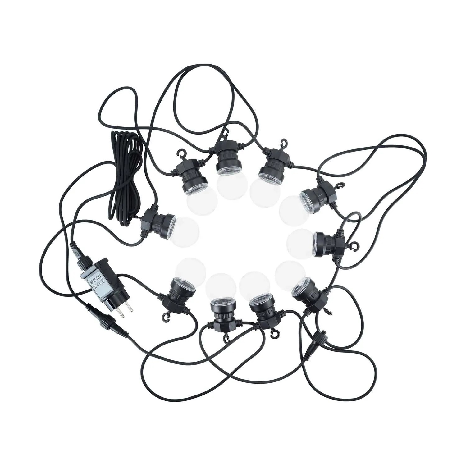Struhm Girlanda ogrodowa TARGET LED 6W 4500K 210lm IP44/20 5m czarna