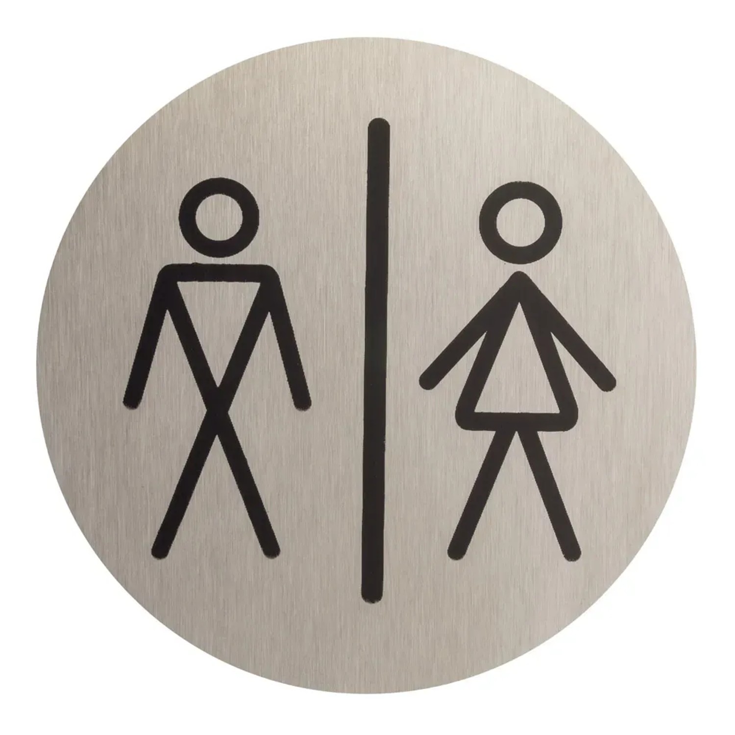 Metro Oznaczenie WC M/D samoprzylepne inox ø 75mm