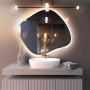 Lustro LED TBorder Srebrne Zimne 80x70 cm