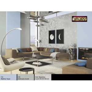 Aranżacja salonu z kolorami z kategorii Kolorowe farby do ścian marki MAGNAT.