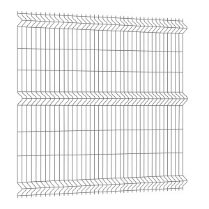 Szary panel ogrodzeniowy t.b.t. z metalu do ogrodu.