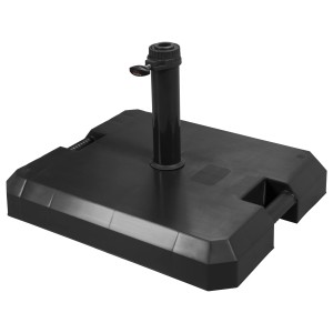 Czarna podstawa na kółkach Doppler Profi betonowa (42 kg) z powłoką HD-PE do parasoli do 180 cm.