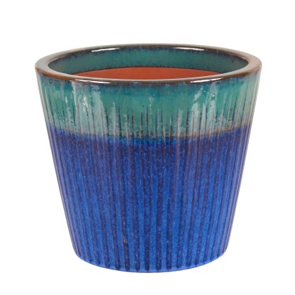 Donica Stripes szkliwiona bicolor - 33x28 cm