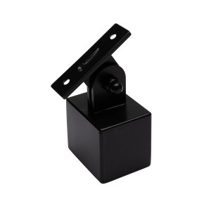 Czarna podstawa słupka t.b.t. do poręczy i balustrad.