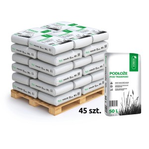 Paleta z 45 workami ziemi uniwersalnej t.b.t., worki 50L.