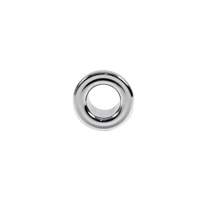 Chromowany pierścień do syfonu umywalkowego.