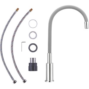 Akcesoria do baterii jednouchwytowej t.b.t.: głowica prysznicowa, węże, uszczelki, zestaw montażowy.