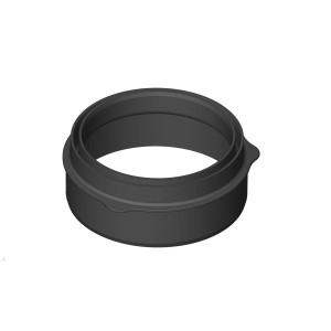 Czarny pierścień do liniowych systemów odwadniających, zbliżenie.