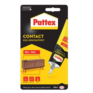 Pattex Contact Klej żelowy, idealny do metalu, gumy, skóry, drewna i plastiku.