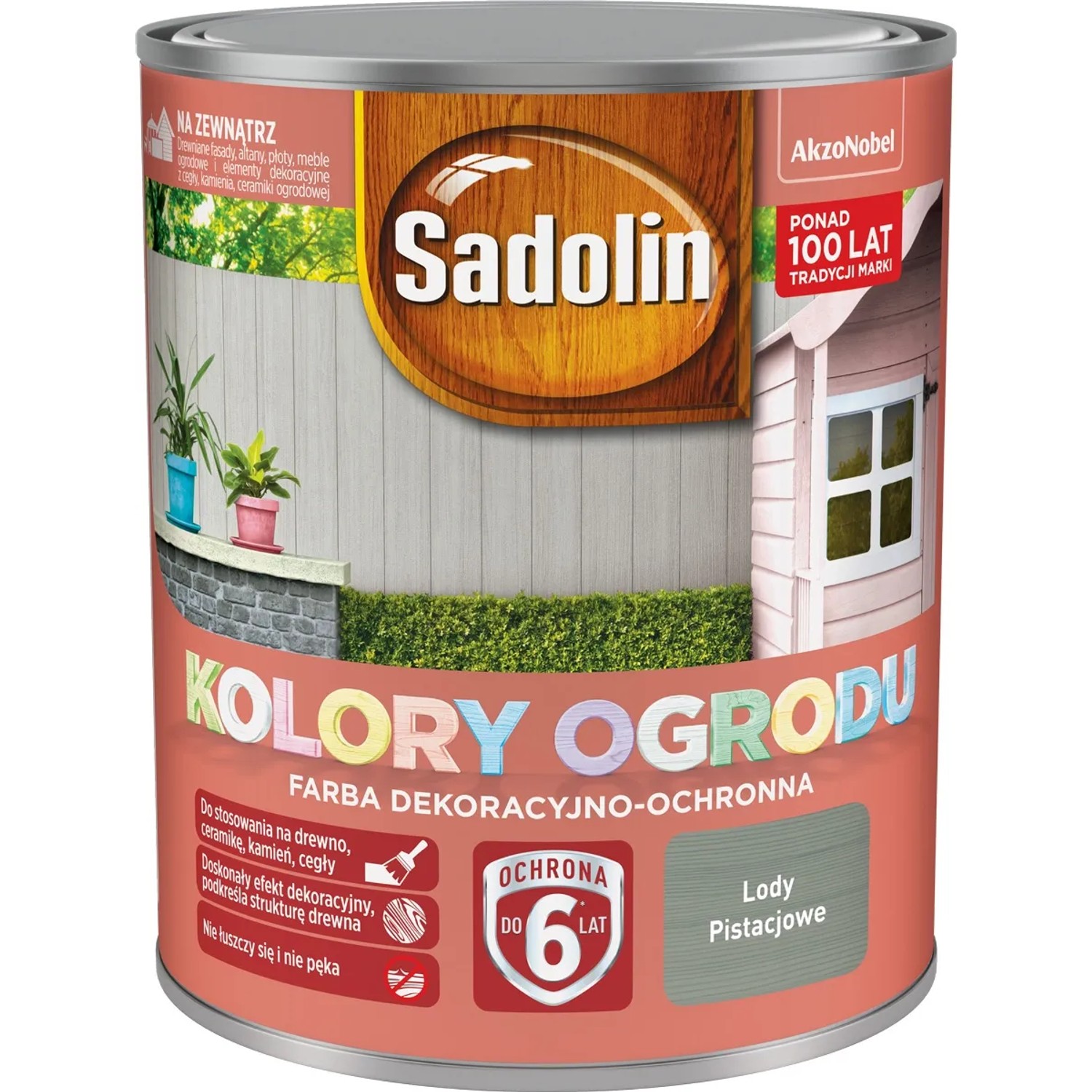 Sadolin Kolory ogrodu farba do drewna lody pistacjowe 700 ml