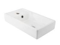 Defra Umywalka Metro nablatowa ceramiczna biała