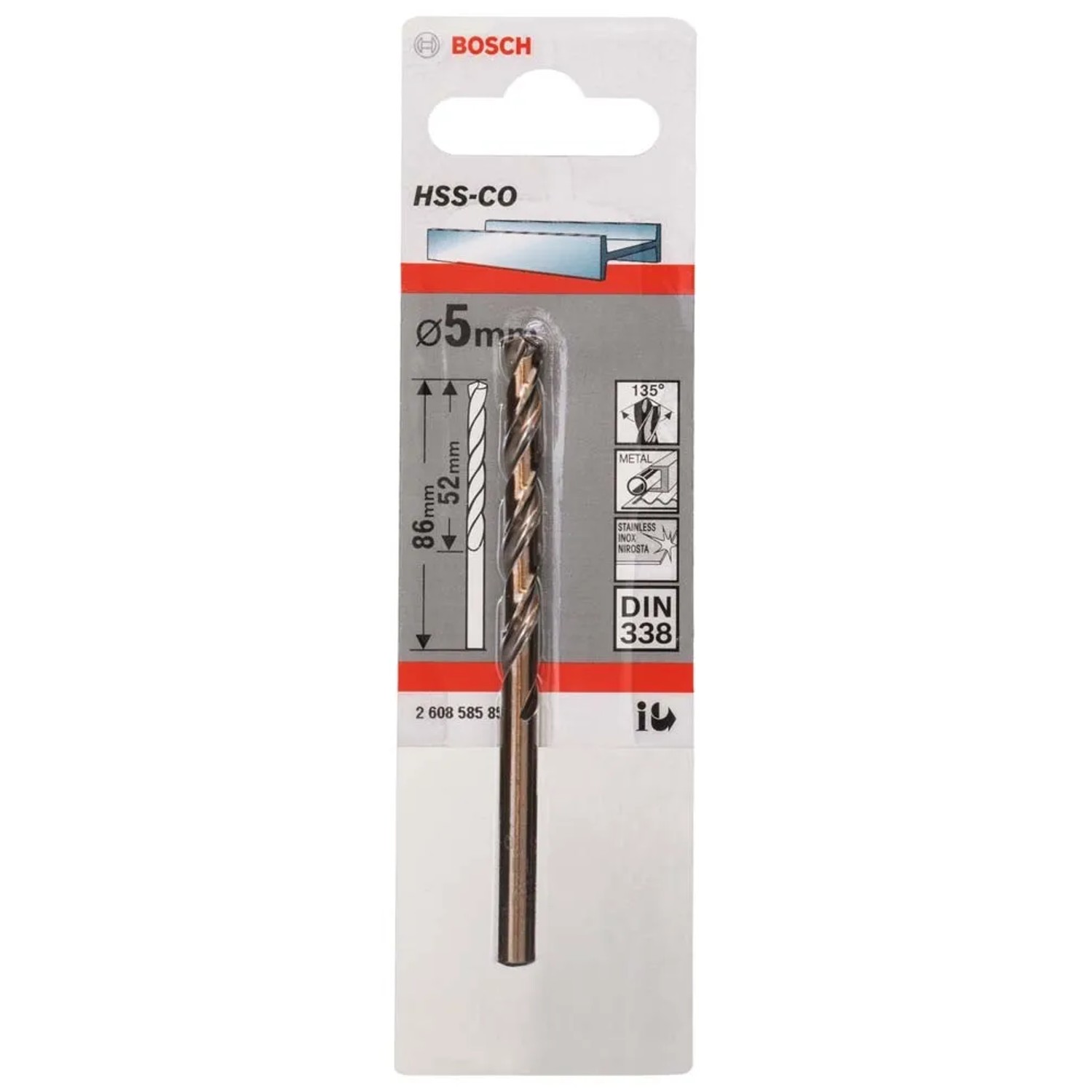 Bosch Professional Wiertło do metalu HSS-Co 5 x 86 mm