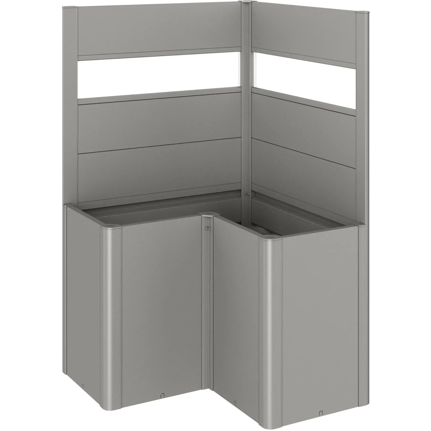 Biohort Panel ogr. Belvedere ze szkłem akryl. L100, kwarcowo-metaliczny - 2 szt.