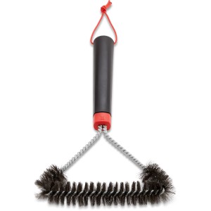 Szczotka do grilla Weber 3-stronna, 30 cm, czarno-czerwona, do czyszczenia rusztów.