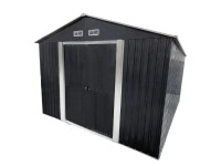 4IQ Domek ogrodowy metalowy antracyt - 303 x 300 cm, wys. 204 cm