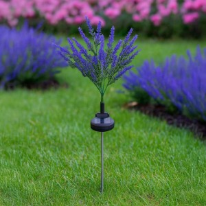Eko-Light Lampka solarna LAWENDA 0,3W 3000K 5lm IP65 wys. 63cm fioletowa