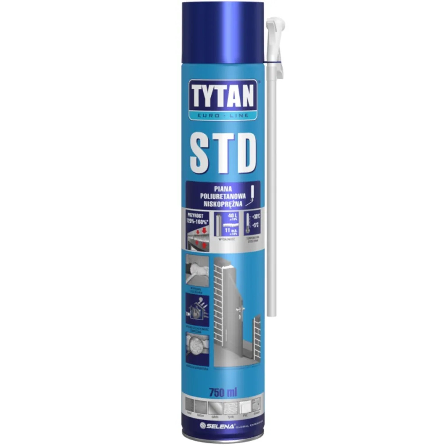 Tytan Piana poliuretanowa STD niskoprężna z wężykiem 750 ml