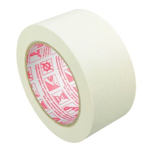 Rolka taśmy maskującej LUX, płaska, krepowana, beżowa, szerokość 50 mm, do maskowania podczas malowania.