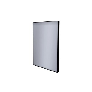 Prostokątna lampa t.b.t. z czarną ramą. Kategoria: Lustra.