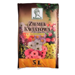 Worek ziemi kwiatowej 5L z motywem kwiatowym, odpowiedni do Ziemie do kwiatów.