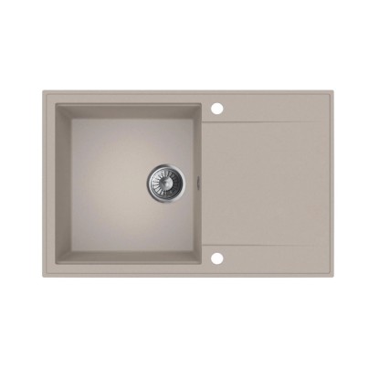 Zlew Bello 1-komorowy z długim ociekaczem, piasek