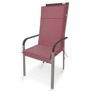 Poduszka na krzesło ogrodowe t.b.t. w kolorze czerwonym na krześle