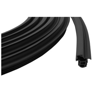 Czarna uszczelka do drzwi t.b.t. OBI, akcesoria do drzwi.