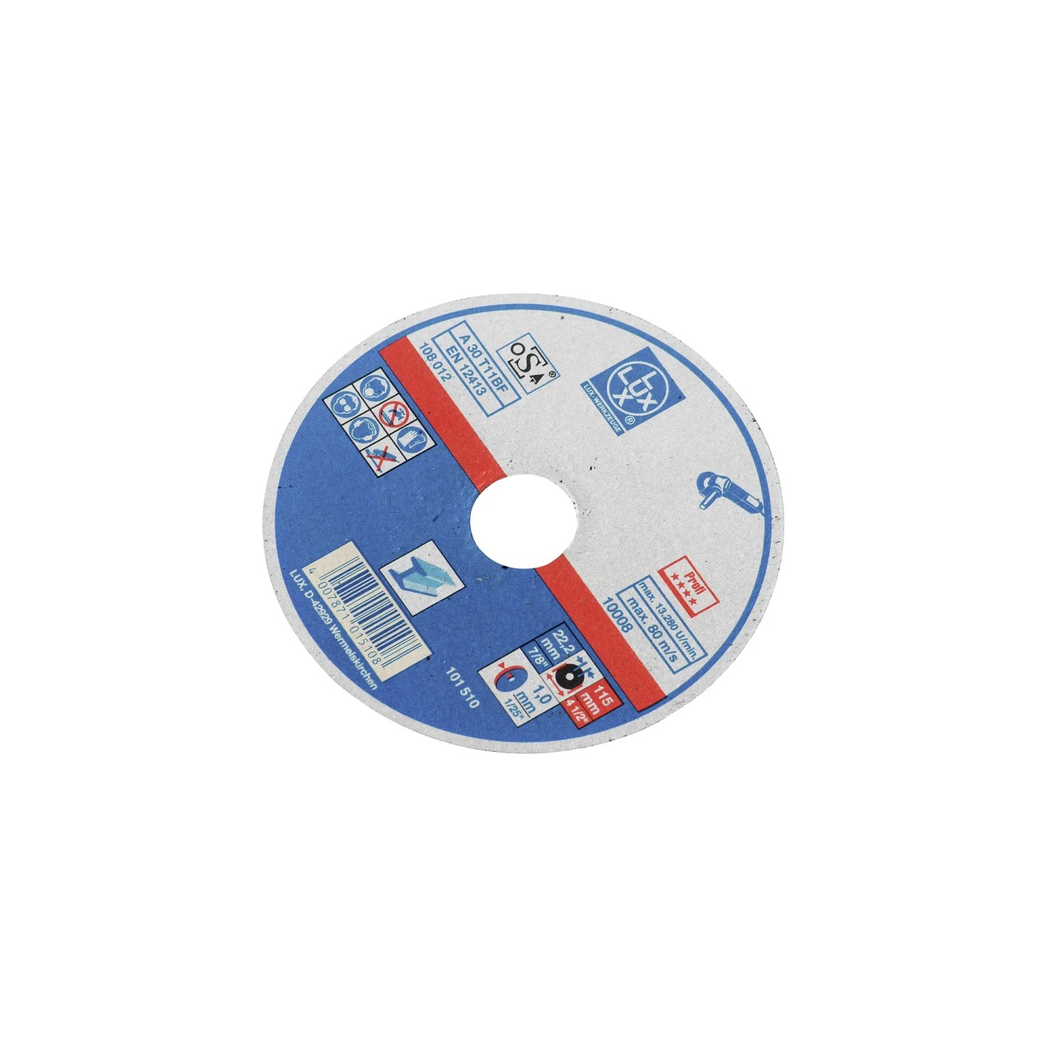 LUX-TOOLS Tarcza do cięcia metalu 115 mm