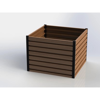 Rabata Warzywna 8-poziomów brązowa 100x100x80 cm