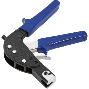 LUX Classic pistolet do kołków rozporowych, aluminiowy z niebieskimi uchwytami, do montażu kołków.