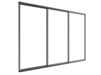 Drzwi przesuwne LUXE antracyt - 3,7 x 2,18 m