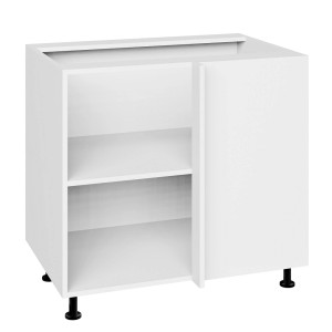 Biała szafka dolna t.b.t. z drzwiami i dwiema półkami. Kategoria: Szafki do przechowywania.