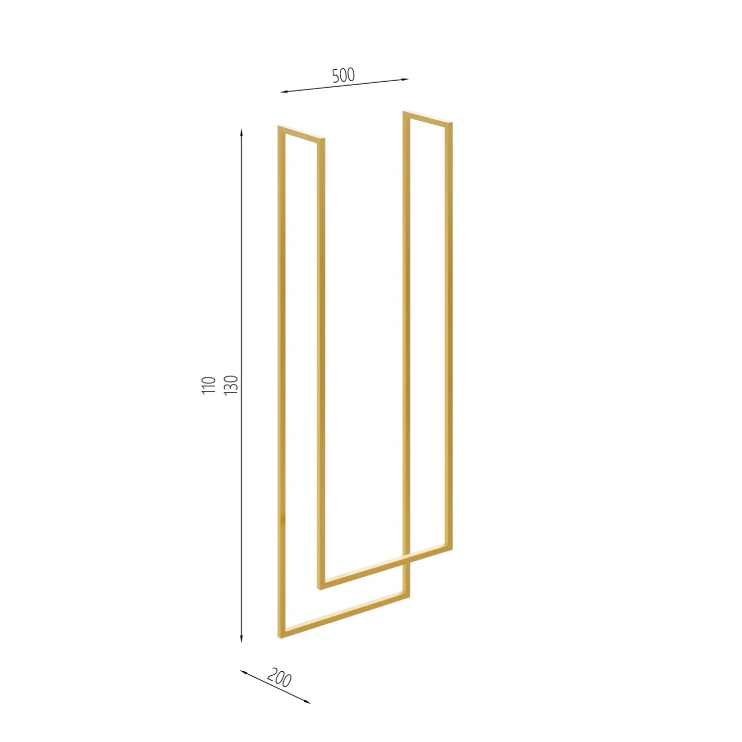 Wieszak na ręczniki Widar II Gold 50x20x110_2