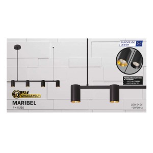 Goldlux Lampa sufitowa MARIBEL 4xGU10 max. 10W LED czarno-złota