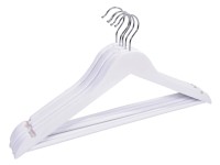 Wieszak drewniany Rondo biały 5 szt. Wieszak drewniany Rondo biały 5 szt.