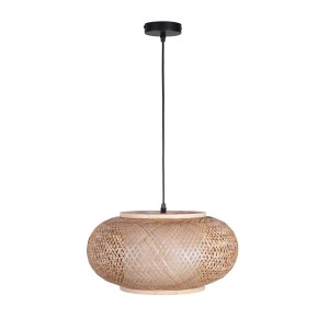 Lampa wisząca z rattanu, naturalny wygląd do wnętrz.