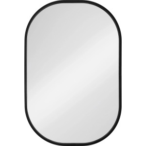 Owalne lustro w czarnej ramie. Kategoria: Lustra.