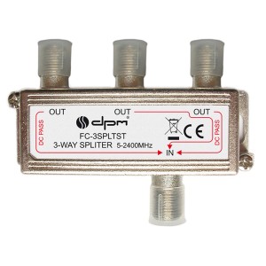 Rozgałęźnik SAT: 3-drożny rozgałęźnik do systemów SAT, idealny do instalacji.