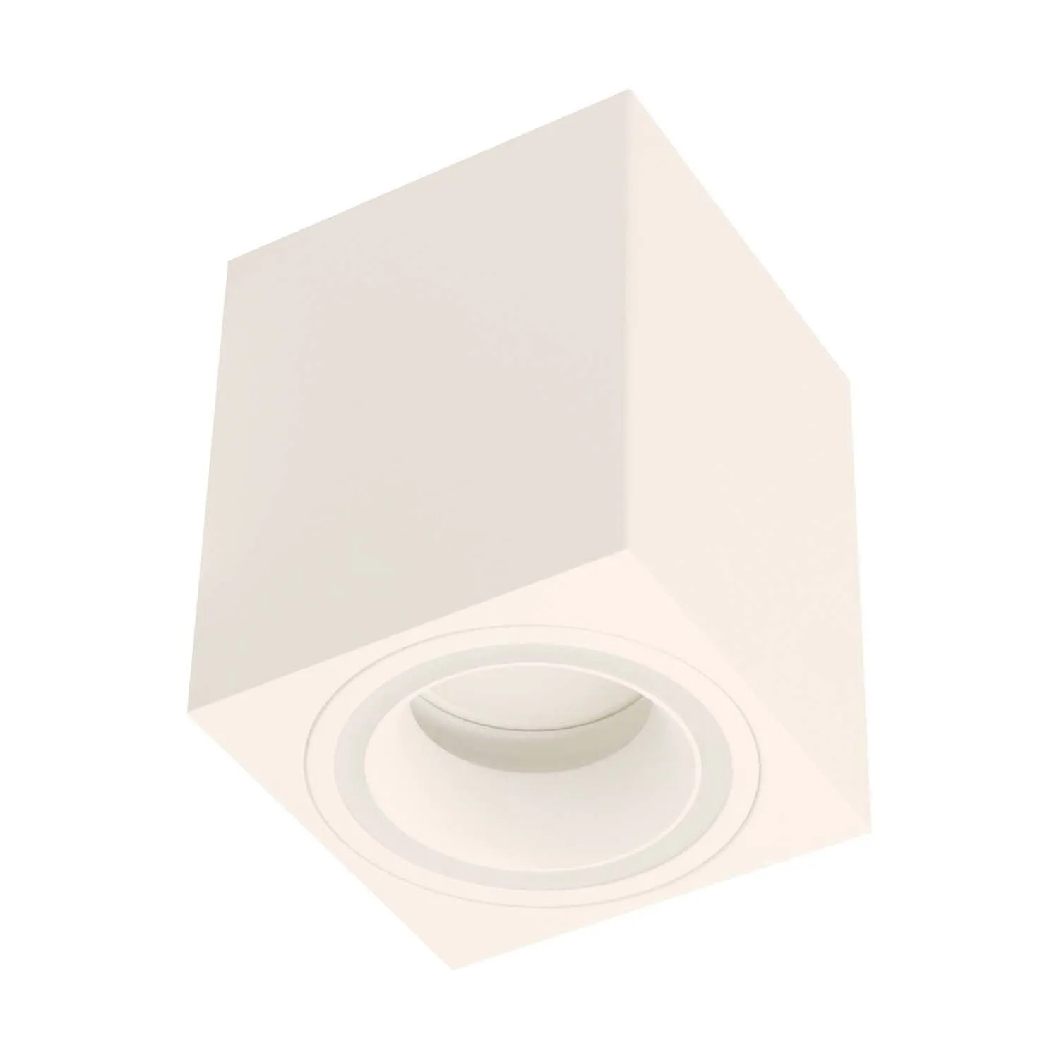 Struhm lampa sufitowa natynkowa INDI D WHITE 1xGU10 10x8x8cm biała