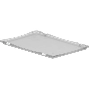 Przezroczysta pokrywa na zawiasach 60x40 cm do pudełek Eurobox-System, do przechowywania bez kurzu.