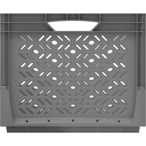 Szary Eurobox-System Box, ażurowy, 60x40x32 cm, do modułowego przechowywania.