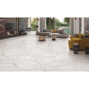 Gres szkliwiony polerowany Royal Rosalio bianco 60 x 120 cm