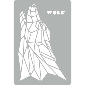 t.b.t. Szablon ścienny z motywem wilka do kreatywnej dekoracji ścian.