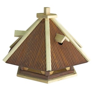 Drewniany karmnik dla ptaków w stylu pagody do ogrodu. Kategoria: Karmniki dla ptaków.